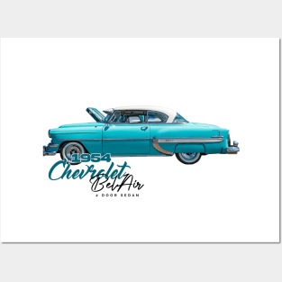 1954 Chevrolet Bel Air 2 Door Sedan Posters and Art